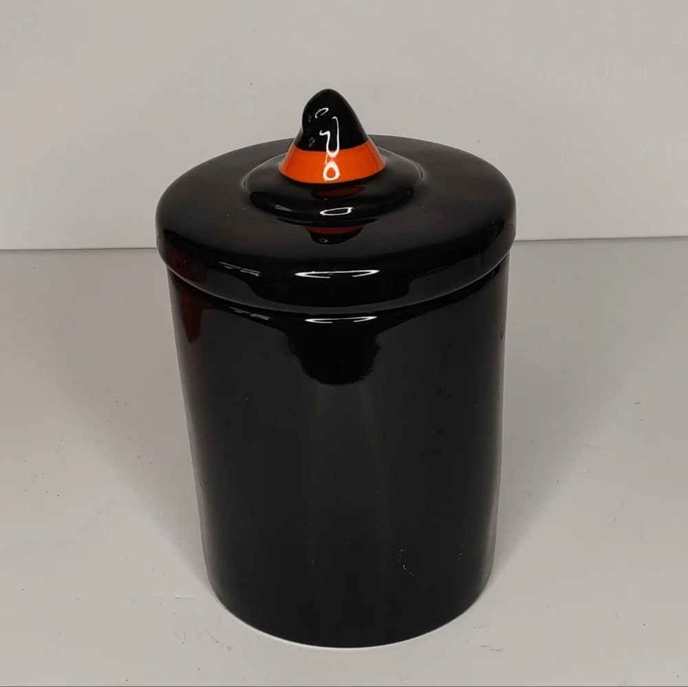 Rae Dunn‎ Black Witch Hat Stuff Halloween Jar Canister